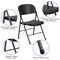 Emma and Oliver Missy Set of 6 330 lb. Capacity Plastic Folding Chairs with Charcoal Frame